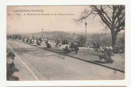 64 . PAU . Le Boulevard Des  Pyrénées Vu De L'Hôtel De France . 1907 - Pau