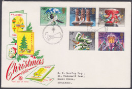 GB Great Britain 1983 Private FDC Christmas, Christianity, Bird, Birds, Tree, Santa Claus, Celebrations, First Day Cover - Lettres & Documents