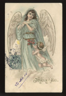 ANGES - FANTAISIE - JOYEUX NOEL - CARTE GAUFREE - Angels