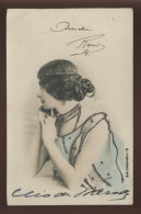 CLEO DE MERODE - REUTLINGER PHOTOGRAPHE  - S.I.P 69E SERIE N°8 - CARTE AVEC PAILLETTES - Femmes Célèbres