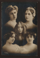 CLEO DE MERODE - MONTAGE PHOTOGRAPHIQUE DE 5 ARTISTES DONT CLEO - Femmes Célèbres