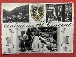 Cartolina - Saluti Da Saint Vincent ( Valle D'Aosta ) - Vedute Diverse - 1955 - Other & Unclassified