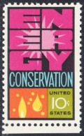 !a! USA Sc# 1547 MNH SINGLE W/ Bottom Margin (a2) - Energy Conservation - Unused Stamps