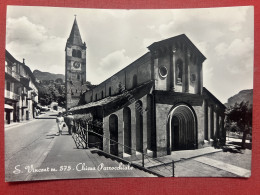 Cartolina - Saint Vincent ( Valle D'Aosta ) - Chiesa Parrocchiale - 1956 - Autres & Non Classés
