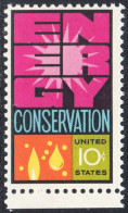 !a! USA Sc# 1547 MNH SINGLE W/ Bottom Margin (a3) - Energy Conservation - Unused Stamps