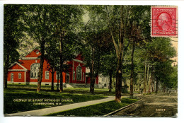 Voyagé 1913 - COOPERSTOWN Chestnut St & First Methodist Church ( Eglise Méthodiste ) - Autres & Non Classés