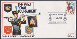 GB Great Britain 1983 Private FDC Royal Tournament, Earls Court, Trumpet, Soldier, Band, Aeroplane, Aircraft, Army Cover - Covers & Documents