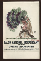 AUTOGRAPHE DU PEINTRE HENRI VALETTE 1877-1962 SUR CARTE DU SALON NATIONAL INDEPENDANT DE 1938 GALERIE CHARPENTIER PARIS - Autres & Non Classés