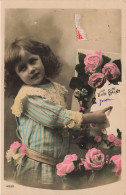 P7-fantaisies Enfants -petite Fille Portrait  Vive La Saint -jean Avec Des Fleurs - Abbildungen