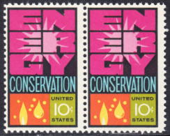 !a! USA Sc# 1547 MNH Horiz.PAIR (a2) - Energy Conservation - Ungebraucht