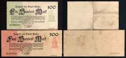 DEUTSCHLAND - ALLEMAGNE - NOTGELD - LOT 100 Et 500 Mark GOTHA  Thuringe - 1922 - - [11] Emissions Locales