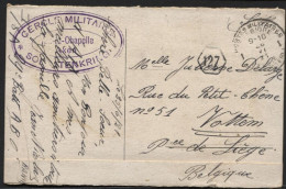 CP En SM Obl. PMB1 + Cachet CERCLE MILITAIRE SOLDATENKRING AIX-LA-CHAPELLE 1921 (x731) - OC38/54 Belgische Besetzung In Deutschland