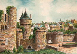 35-Fougères-Le Château Porte Notre Dame Et La Ville Haute- éd : M. Barré & J. Dayez -  1946-1950 - Fougeres