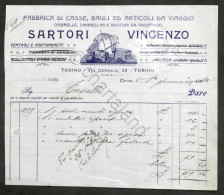 Pubblicità Fattura - Sartori Vincenzo - Fabbrica Di Articoli Da Viaggio - 1930 - Sin Clasificación