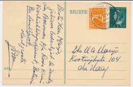 Briefkaart G.288 / Bijfrankering Schiphol - Den Haag 1948 - Postwaardestukken