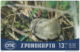 GREECE - Turtle, OTE Prepaid Card 13 Euro, 04/02, Used - Schildkröten