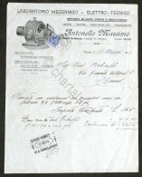 Pubblicità Fattura - Antonello Massimo - Laboratorio Meccanico - Torino - 1914 - Unclassified