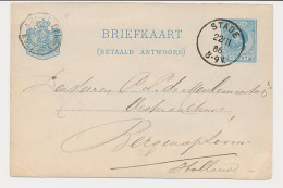 Briefkaart G. 26 A-krt. Stade Duitland - Bergen Op Zoom 1886 - Ganzsachen
