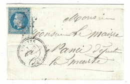 1870 - Lettre De TULETTE ( Drôme )  Cad T24 Affr. N°29  Oblit.  GC 4041  ( Mal Venu ) - 1849-1876: Klassik