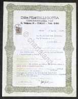 Pubblicità Fattura - Ditta F.lli Gotta - Concessionaria FIAT - Torino - 1937 - Unclassified