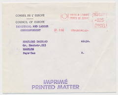 Meter Cover France 1966 Council Of Europe - Europese Instellingen