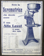 Pubblicità Brochure Listino Prezzi - Scrematrice Alfa Laval - Primo '900 - Publicités