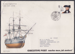 GB Great Britain 1982 Private FDC Maritime England Year, HMS Victory, Ship, Ships, Warship, Nelson, Navy First Day Cover - Covers & Documents