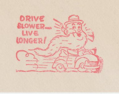 Meter Top Cut USA 1948 Traffic Safety - Drive Slower - Live Longer - Autres & Non Classés