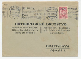 Printed Address Cover Czechoslovakia 1935 Orthopedic Shoes - Artificial Limbs - Wheelchairs - Autres & Non Classés