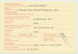 Verhuiskaart G. 38 Particulier Bedrukt Venlo 1973 - Ganzsachen