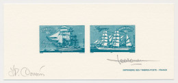 France 1999 - Epreuve / Proof Signed By Engraver Tallship - Sailing Ship - Amerigo Vespucci - Sagres - Boten