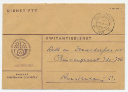 Dienst PTT Nijverdal - Amsterdam 1957 - Kwitantiedienst - Ohne Zuordnung