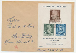 Cover Germany / DDR 1955 Friedrich Schiller - Writer - Ecrivains