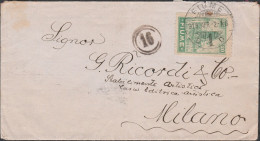 178 - Lettera Da Fiume Del 02.04.1919 Per Milano, Affrancata Con Vedute 20 C. Verde Smeraldo N. C37. Al Verso Annullo Di - Fiume