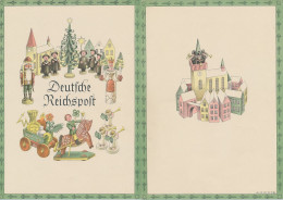 Telegram Germany 1937 - Unused - Schmuckblatt Telegramme Carol Singers - Christmas Tree - Church - Sonstige & Ohne Zuordnung