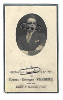 ERNEST GEORGES VERBEKE ZOON JULES & ELODIE TACK ° WAKKEN ( DENTERGEM ) 1909 + ONGEVAL GENT 1936 - Andachtsbilder