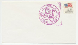 Cover / Postmark USA 1987 Steamtrain - Horse - Windmill - Miami - Treinen