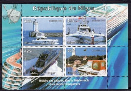 Niger 1998, Lighthouses And Boats, 4val In BF - Niger (1960-...)