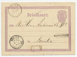 Briefkaart Goes - Deventer 1873 - Na Posttijd - Lettres & Documents