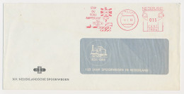 Illustrated Meter Cover Netherlands 1965 - Postalia 614 NS - Dutch Railways - Stop At Red Flashing Light - Trains
