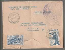 LETTRE Du CAMEROUN De Douala Le 13/02/1951 Pour Paris - Briefe U. Dokumente