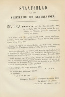 Staatsblad 1883 - Betreffende Postkantoor Winsum - Covers & Documents