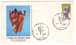 Cover / Postmark Italy 1976 Shell - Vie Marine