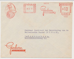 Meter Cover Netherlands 1951 Inkwell - Globe - Zevenaar - Unclassified