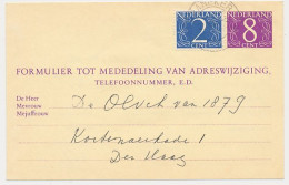 Verhuiskaart G. 32 Franeker - Den Haag 1966 - Ganzsachen