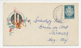 Postal Stationery Romania 1957 Christmas Candle - Noël