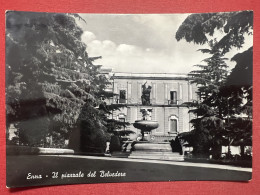 Cartolina - Enna - Il Piazzale Del Belvedere - 1957 - Enna