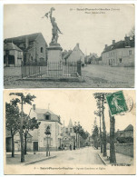 LOT 2 Cartes * St PIERRE Le MOUTIER Place Jeanne D'Arc (statue Monument ) & Square Gambetta Et Eglise (petite Animation) - Saint Pierre Le Moutier