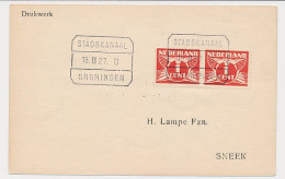 Treinblokstempel : Stadskanaal - Groningen D 1927 - Non Classés