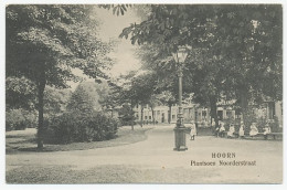 Prentbriefkaart Hoorn - Plantsoen Noorderstraat 1909 - Other & Unclassified